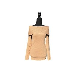 NWT Women’s Tan shimmer off the shoulder option cardigan sweater by INC Size L